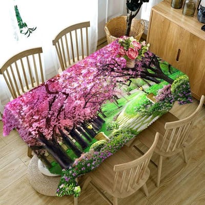 Bamboe Boulevard Tafelkleed Chinese Stijl Perzikbloesem Patroon Wasbaar Verdikt Rechthoekig Tafelkleed Voor Bruiloft 40 X 40CM