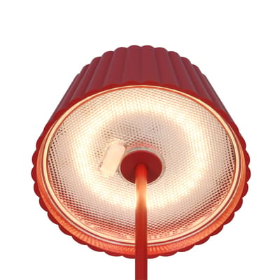 REALITY SUAREZ - Tafellamp - Rood - Oplaadbaar - incl. 1x SMD 1,5 W - AAN/UIT touch - Sensor dimmer - USB-aansluiting - Accuvoeding - Inclusief oplaadstation - Buitenverlichting - IP44