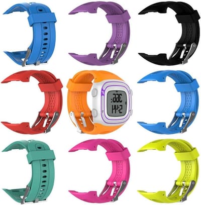 Vervangbare Siliconen Polsband met Gereedschap voor GPS Running Horloge - Zacht en Verstelbaar - Mannelijke Stijl - Forerunner 10/15 Compatibel