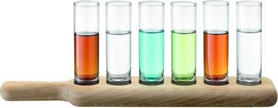 L.s.a. Vodkaglazenset Paddle 80 Ml Glas Transparant 7-delig