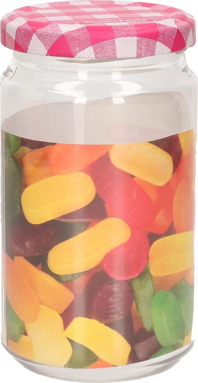 Plasticforte Weckpot/inmaakpot Classic - 450ml - kunststof - draaideksel - rood - D7 x H13 cm