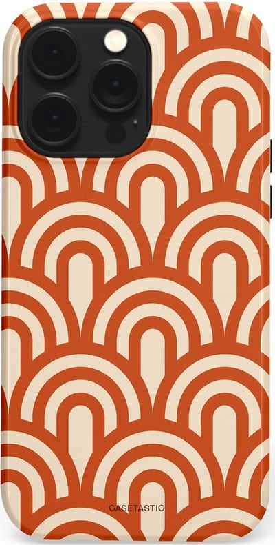 Casetastic hoesje geschikt voor Apple iPhone 14 Pro Max - MagSafe - Dubbellaagse bescherming - Oranje Bogen Parade - Fashion Case - Terracotta Crème