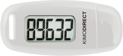 KIMO DIRECT Stappenteller met Clip en Draagkoord - Stappen Tellen - Activity Tracker - 3D Sensor - USB Oplaadbaar - Wit