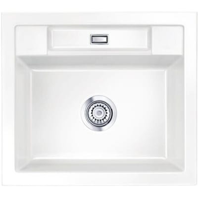 Systemceram Keradomo Bela 57 built-in sink with manual override, without tap hole 501601-12