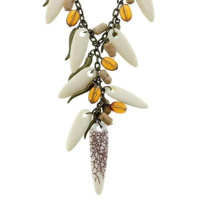 Behave - Lange antiek goudkleurige ketting met diverse hangers - 65 cm