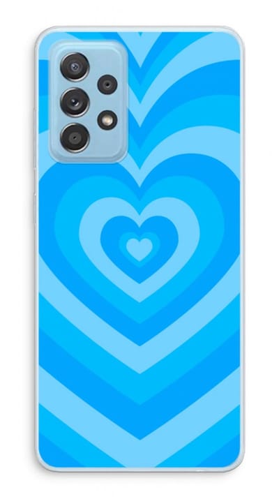 Case Company® - Hoesje geschikt voor Samsung Galaxy A73 hoesje - Hart Blauw - Soft Cover Telefoonhoesje - Bescherming aan alle Kanten en Schermrand