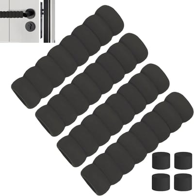 4 Stuks Deurknop Beschermers van Siliconen - Antistatische Wandbescherming en Elastische Deurknop Covers voor Kamers en Muren in Zwart