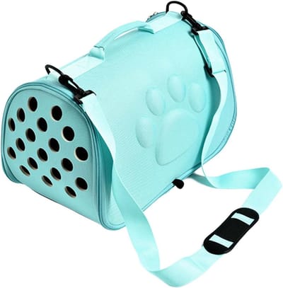 Huisdier Draagtas - Reismand Kat Hond - Veilig Vervoer - Geventileerd EVA Materiaal - 52x32x32cm - Groen