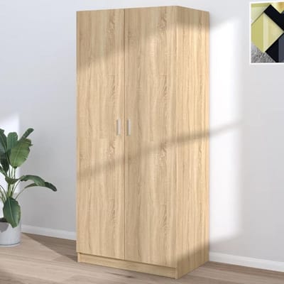 Kledingkast - Garderobe Opberger - Kleding Opbergen - Met Ophangrail - 80 x 52 x 180 cm - Eiken