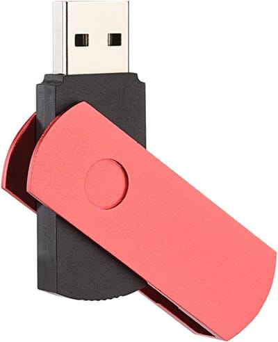 USB Geheugenstick - Data Opslag - Bestanden Overzetten - Oprolbaar Ontwerp - 64GB - Rood