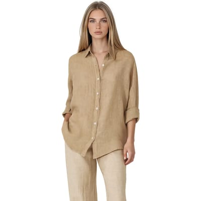 Dames lange mouw blouse in gaas Haris Cotton Essentials