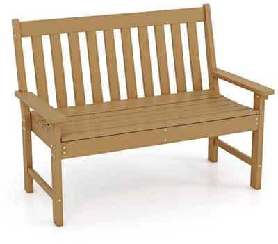 Tuinbank – Tuinbankjes weerbestendig - Tuinbanken - Loungebank - Balkon Set - Buitenbank - Bruin - 2 personen - HDPE