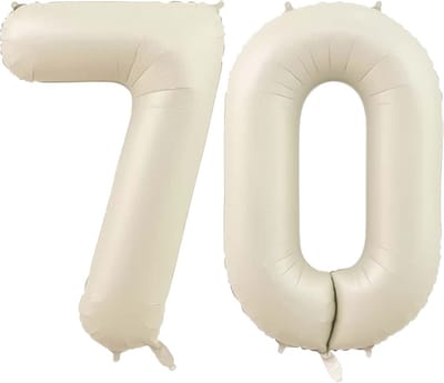 Cijfer Ballonnen Ballon Cijfer 70 Verjaardag Versiering Feest Helium Ballonnen Cijferballon Folieballon Wit Xl Formaat