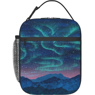 Poollicht Boven Berg Geïsoleerde Lunchtas voor Kinderen School Koeltas Thermische Voedseldoos Draagtas Draagbare Lunchboxen Container One Size blue