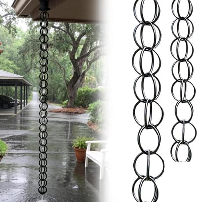 Regenketting Aluminium - Waterafvoer Ketting - Dakrand Drainage - Roestbestendig Weerbestendig - 45 meter - Aluminium