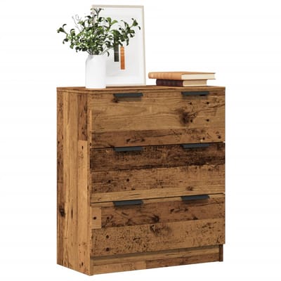 vidaXL - Dressoir - 60x30x70 - cm - bewerkt - hout - oud - houtkleurig