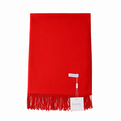 Emilie Collection - sjaal - omslagdoek - pashmina - rood - 180X60CM - 100% Gerecycled polyester