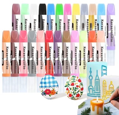 Waxstiften Kaarsen - 24 Stuks voor Creatieve Decoratie en Vormgeving