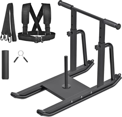 Gewichtsslee Fitness - Krachttrainingsslee - Spierkracht Opbouwen - In hoogte verstelbaar - Voor 1 en 2 inch schijven - Zwart