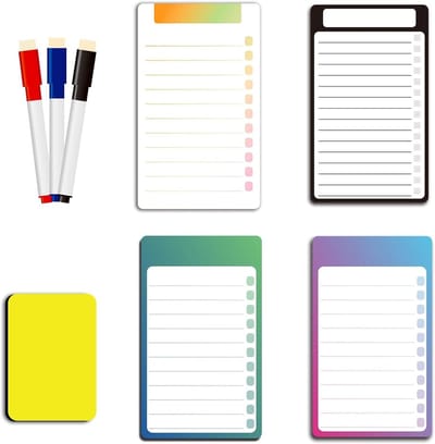 Magnetisch memo bord set met 4 stuks, inclusief 3 whiteboard stiften en 1 gum voor thuis en op kantoor