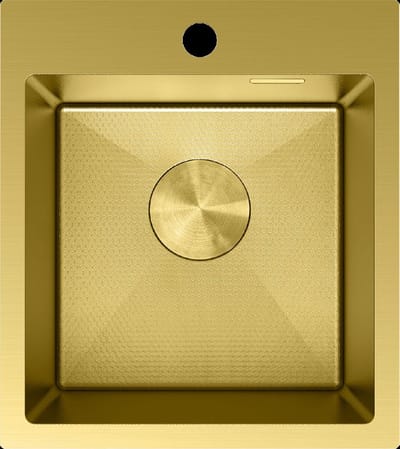 Mexen Solix stalen spoelbak met 1 bak 400 x 450 , goud HC - 6401401000-55HC