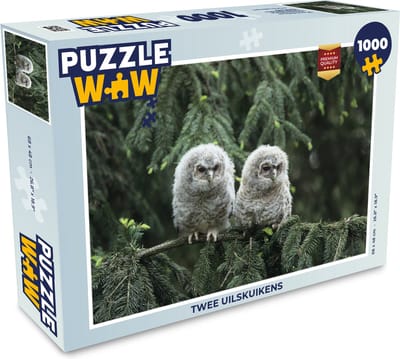 Puzzel Twee uilskuikens - Legpuzzel - Puzzel 1000 stukjes volwassenen