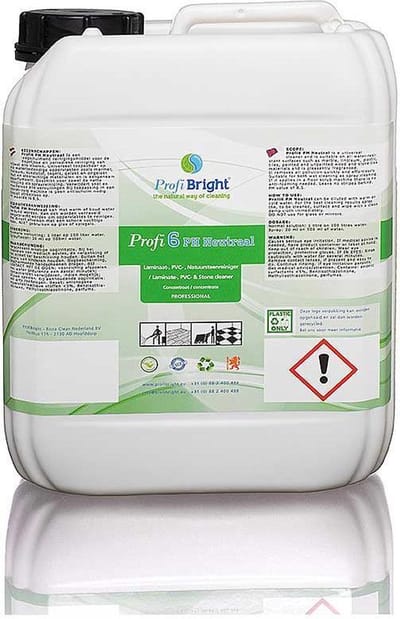 ProfiBright Zakelijk - Vloerreiniger Profi6 PH Neutraal - Universeel - Marmer - Laminaat - PVC - Concentraat - HACCP - Dierproefvrij - 5 liter