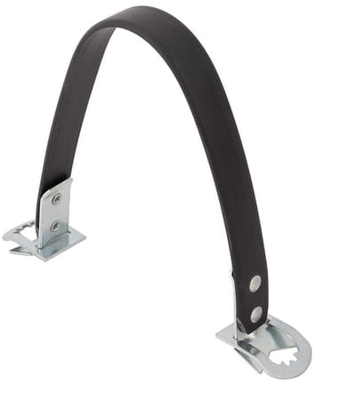 Dailygoods - Accuhouder voor Zware Lasten - Veilig en Duurzaam - Zwart Metaal - Geschikt voor Meeste Accu's - Handgreep voor Gemakkelijk Draagcomfort