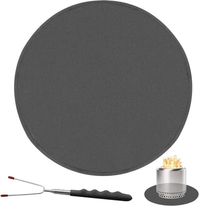 Hittebestendige Mat voor Onder de Vuurschaal, Ideaal voor BBQ en Tuinfeesten, Vijflaags Vuurvaste Bescherming voor Veilig Koken en Genieten