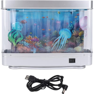 Nep Aquariumlamp met Bewegende Vissen LED Wit Licht USB 5V Plug-in Kunstmatige Aquariumlamp voor