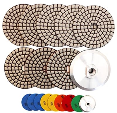 Diamantpolijstschijven Set voor Graniet en Marmer - 100 mm - 8 Stuks