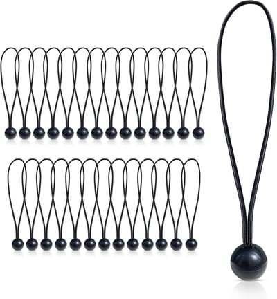 Zware Spanbanden met Bal - 28 Stuks - Perfect voor Bevestigen van Zeilen, Tenten en Netten