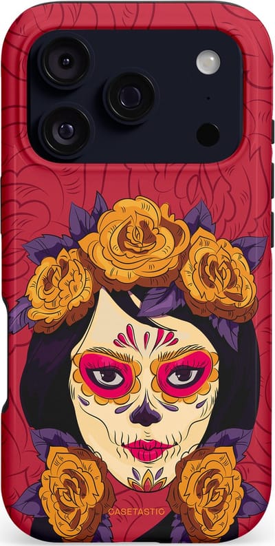 Casetastic hoesje geschikt voor Apple iPhone 17 Pro - MagSafe - Dubbellaagse bescherming - Middernachtmasker - Fashion Case - Bordeaux Bruin Zwart