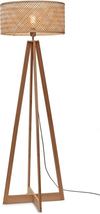 GOOD&MOJO Vloerlamp Java - Bamboe - 50x50x145cm - Bohemian - Staande lampen voor Woonkamer - Slaapkamer