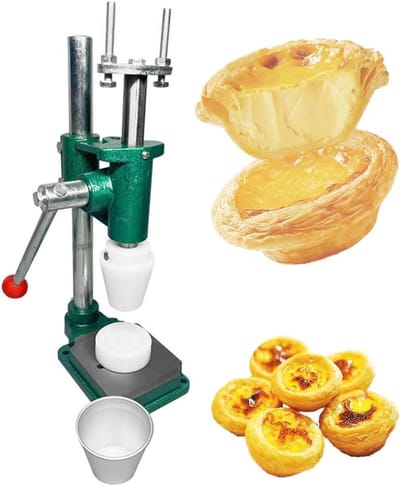 Eiertaart Shell Machine - Custard Tart Pers - Bakken van Taart - Handmatige Bediening - 74mm x 44mm x 58mm