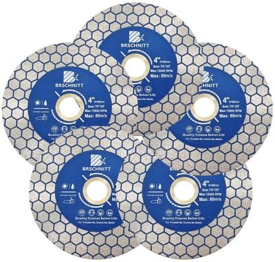 Diamant Graniet Snijwiel - Diamantblad Tegel - Droog Nat Snijden - Vacuüm Gesoldeerd - 105 mm - Grijs
