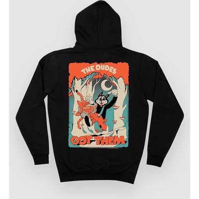 The Dudes Big Bad Wolf Classic Premium Hoodie zwart