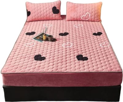 Home & Marker Comfortabele dekbed & kussensloop - Antistatisch en Machinewasbaar - Roze - 140x200 cm - VELVETLUX