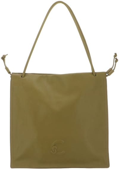 COCCINELLE Leren schoudertas Dulse Shoulderbag Seagrass kaki
