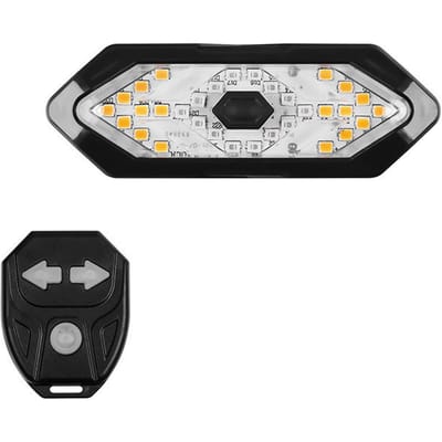 Fietsachterlicht met Richtingaanwijzers Waterdicht USB Oplaadbaar LED Veiligheidswaarschuwing Fietsachterlicht white