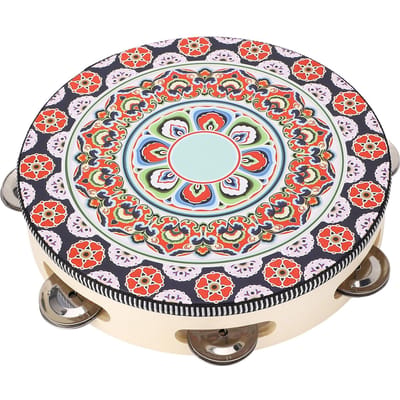 Draagbare houten tamboerijn 8 inch jingles muziekinstrument voor volwassenen en kinderen