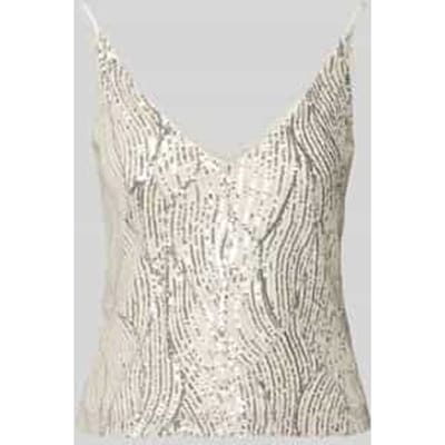 Regular fit top met all-over pailletten