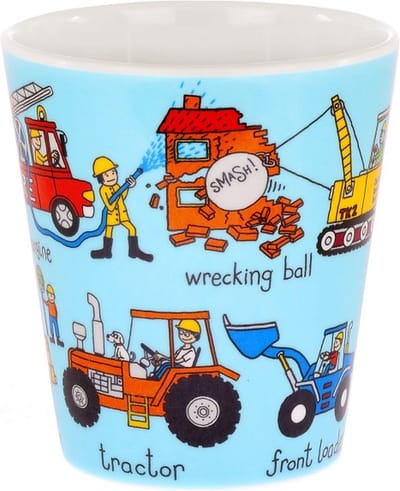 heel klein Werkvoertuigen tractor kinder melamine bekertje (8 x 7 cm)- Tyrrell Katz
