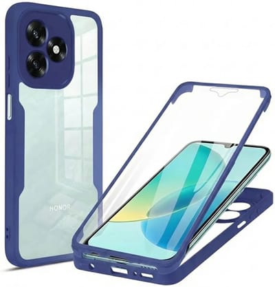 Hoesje geschikt voor HONOR X5c Plus - Techsuit ColorVerse 360 Case met Screenprotector - Blauw