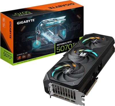 GIGABYTE NVIDIA GeForce RTX 5070 Ti GAMING OC - Videokaart - 16GB - GDDR7 - PCIe 5.0 - 1x HDMI 2.1 - 3x DisplayPort 2.1