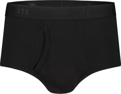 Ten Cate Basics organic cotton stretch slip met gulp zwart 2-pack voor Heren | Maat M