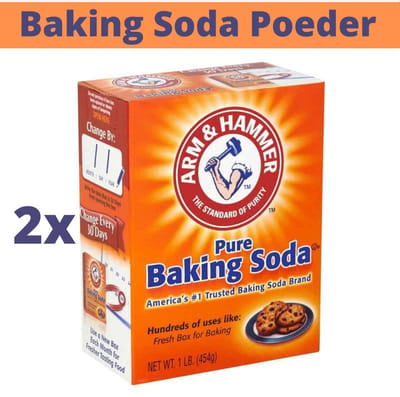 Baking Soda Poeder Schoonmaken - Voordeelverpakking 2 x 454 gram - Natriumbicarbonaat - Schoonmaak Soda - Zuiveringszout - Bicarbonaat - Baksoda - Bakpoeder - Baking Powder