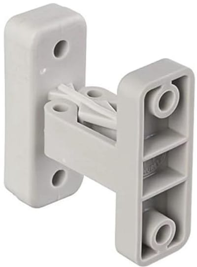Deurstopper met klem voor garagedeuren - 48 x 18 mm - grijze kunststof