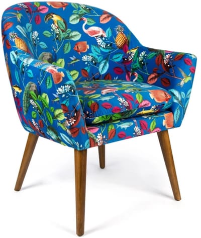 Excelsa Rhapsody Fauteuil – Italiaans Design in Fluweelstructuur Polyester (70x65x83 cm)