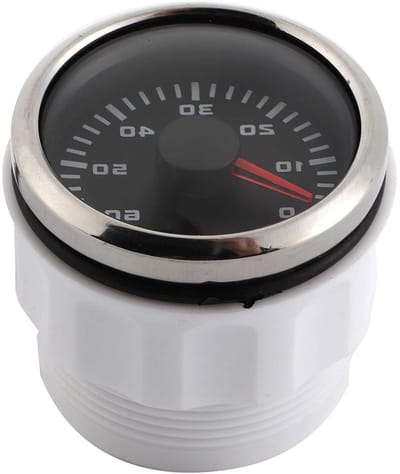 Toerenteller LCD - Urenteller - Motor Monitoring - Waterdicht IP67 - 52mm Diameter - Zwart